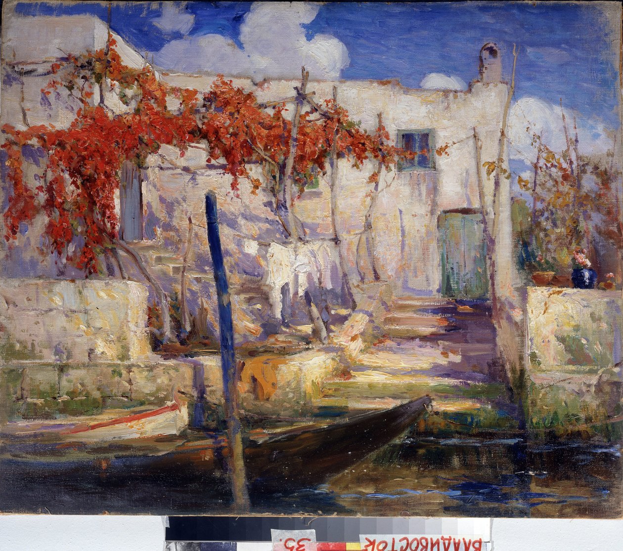 Maisema. Etelässä. (Maisema. Etelässä). Aleksanteri Fjodorovitš Gaushin (1873-1947) maalaus, öljy kankaalle, venäläinen taide, 1900-luvun alku. Primorskin valtion taidegalleria, Vladivostok (Venäjä). tekijältä Alexander Gaush