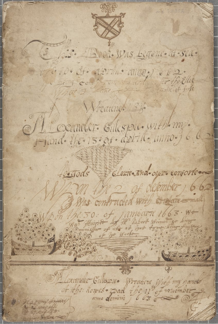Alexander Gillespien lehti, 1662-85 tekijältä Alexander Gillespie