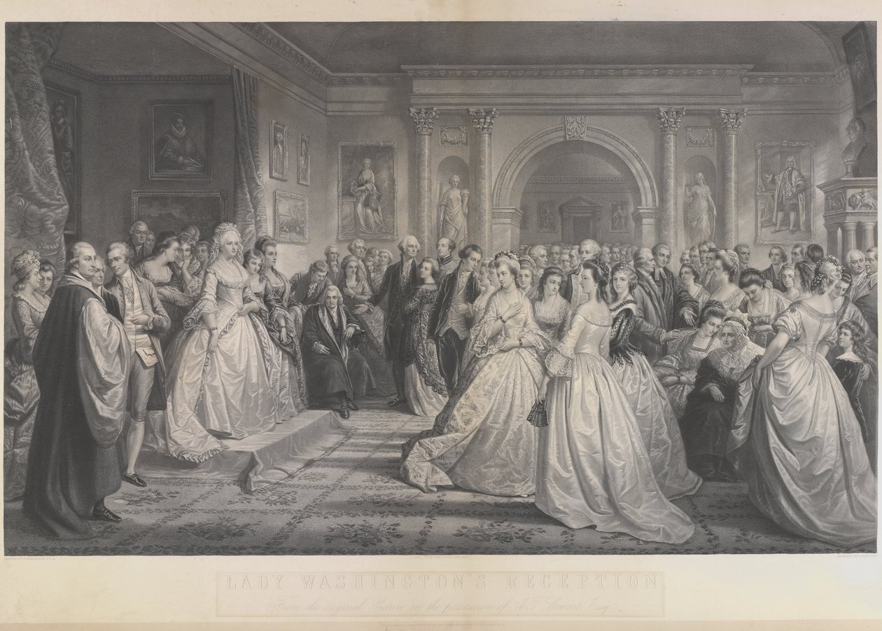 Alexander Hay Ritchie - Tasavaltalainen hovi (Lady Washingtonin vastaanottopäivä) Daniel Huntingtonin mukaan. tekijältä Alexander Hay Ritchie