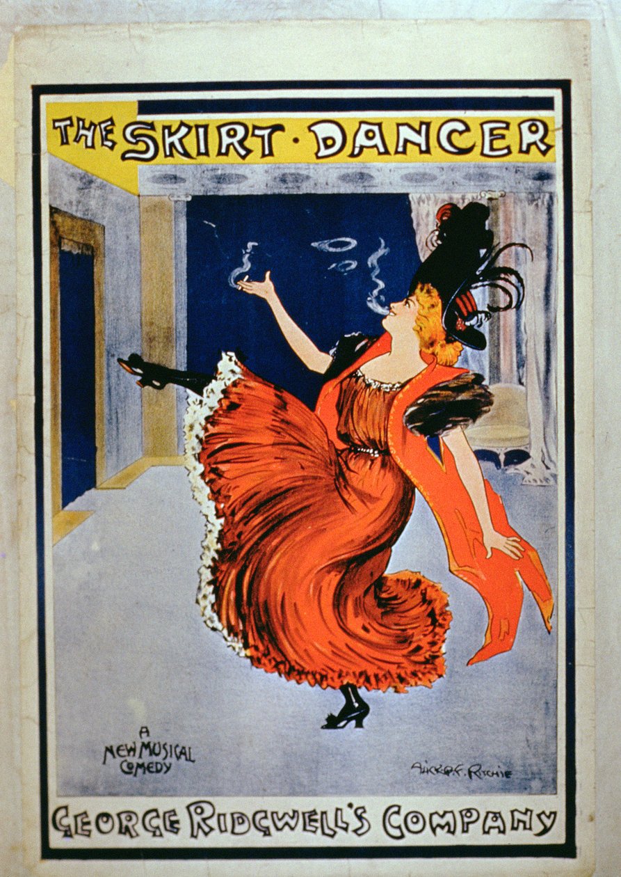 The Skirt Dancer -juliste, esittäjä George Ridgwell