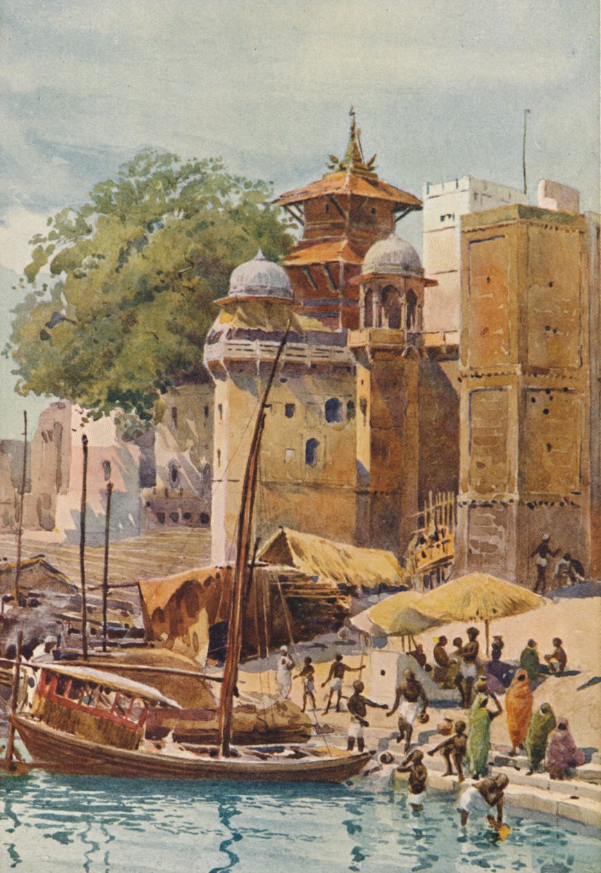 The Bathing Ghats, Benares, c1880 1905. tekijältä Alexander Henry Hallam Murray