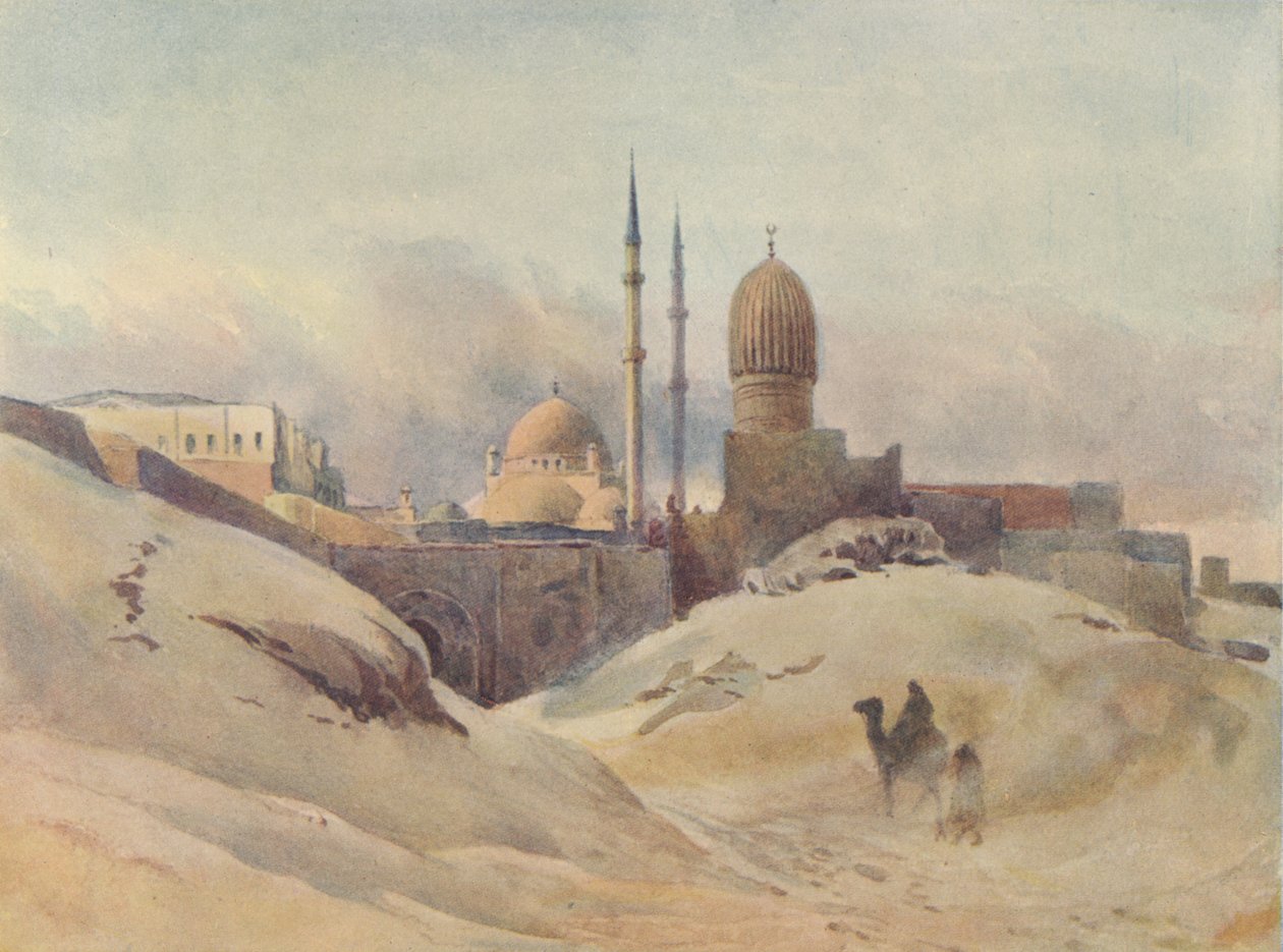 Citadel, Kairo, hiekkamyrskyssä, n. 1880 1905. tekijältä Alexander Henry Hallam Murray