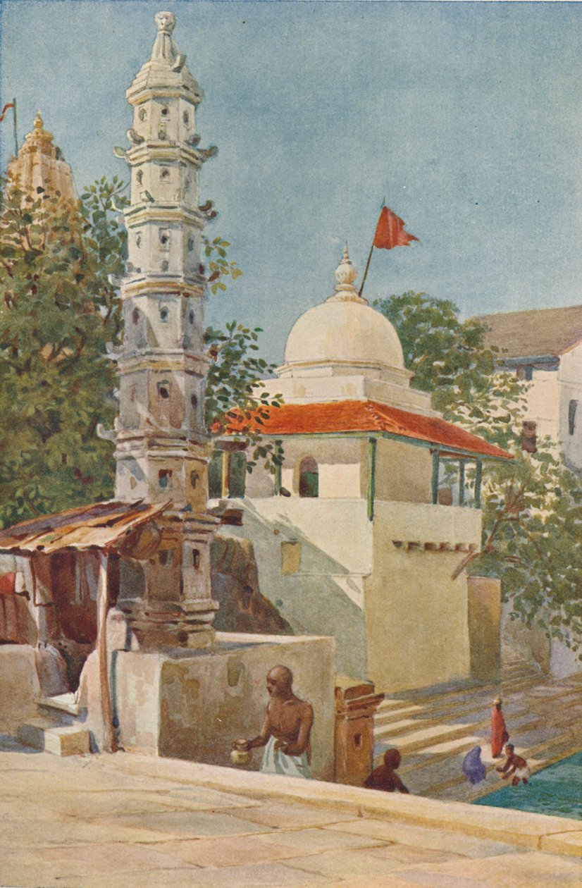 Walkeshwarin temppeli, Bombay, 1880 1905. tekijältä Alexander Henry Hallam Murray