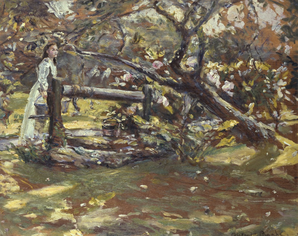 Puutarhassa, noin 1900 tekijältä Alexander Ignatius Roche