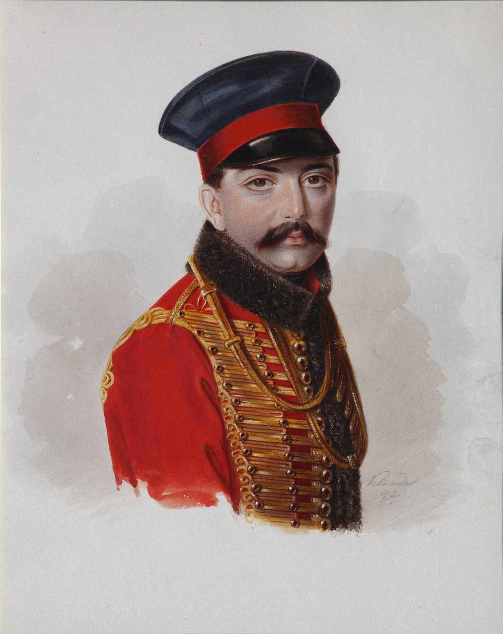 Prinssi Aleksanteri Fjodorovitš Galitzine-Prozorovskin muotokuva 1810-1898, 1840 tekijältä Alexander Ivanovich Klünder