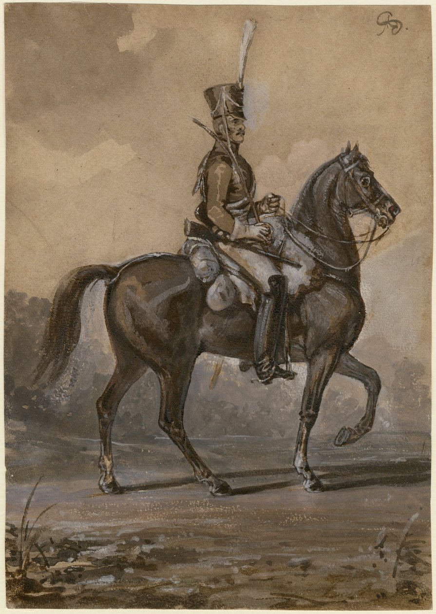 Venäjän lohikäärme - Sauerweid, Alexander Ivanovich (1783-1844) - 1820 - Akvarelli paperille - 22,9x16,2 - Yksityiskokoelma tekijältä Alexander Ivanovich Sauerweid