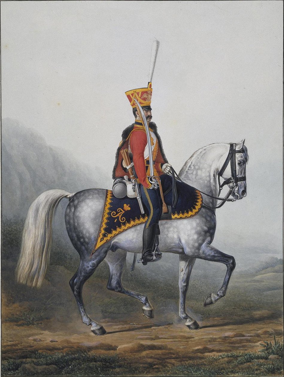 Henkivartijahusaarirykmentin sotilas, 1817-1824 tekijältä Alexander Ivanovich Sauerweid