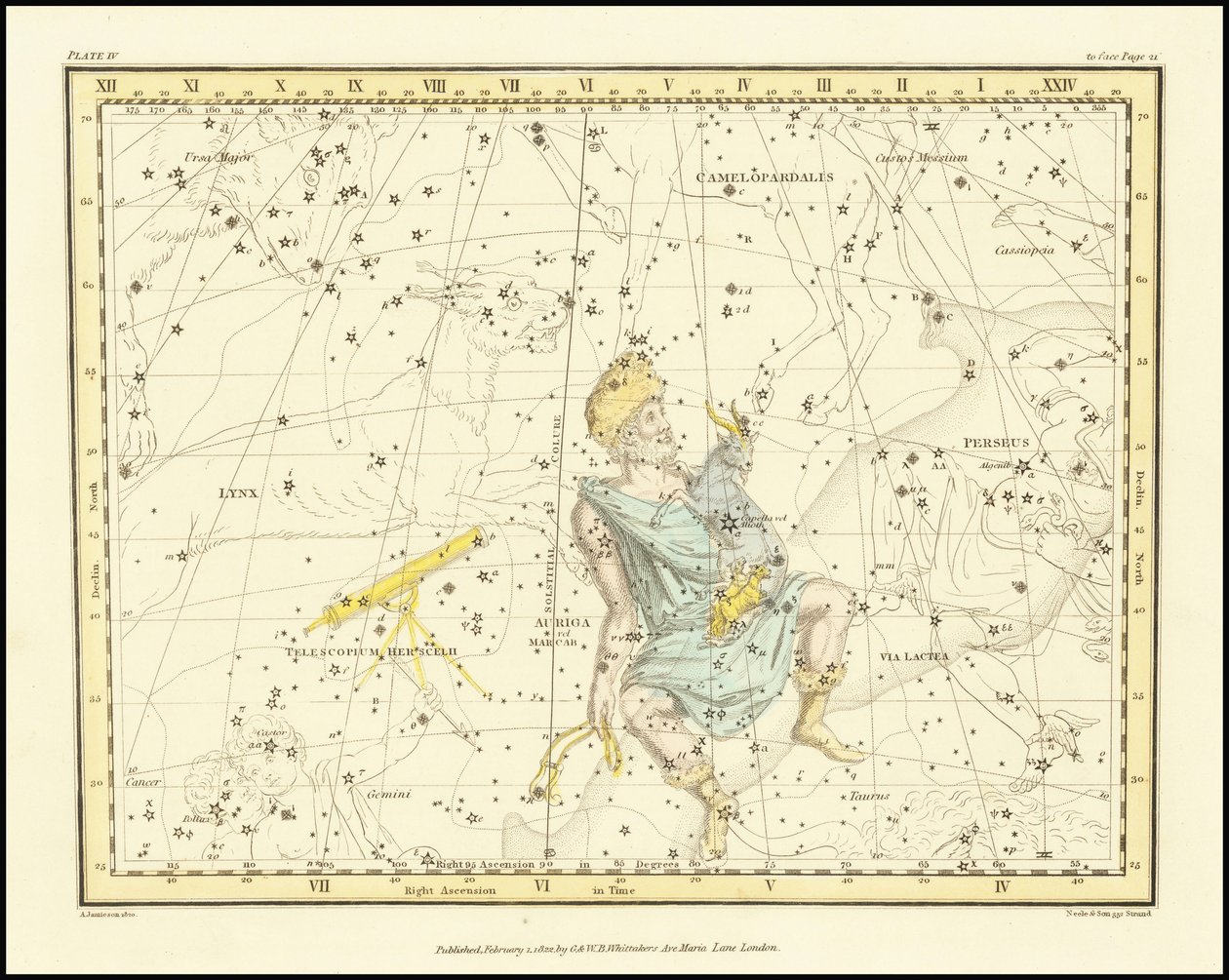 1822 - Alexander Jamieson - Auriga, vaunumies (Hercules-kaukoputkella) tekijältä Alexander Jamieson