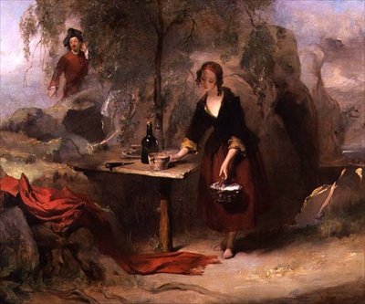 Alice, Donald Beanhamin tytär valmistamassa aamiaista Edward Waverleylle (öljy kankaalle) tekijältä Alexander Johnston