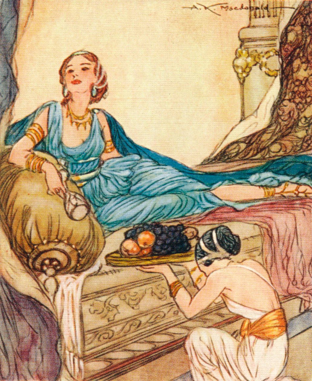 Valeria Messalina n. 1720-48, Rooman keisari Claudiuksen kolmas vaimo, 1937 tekijältä Alexander K. MacDonald
