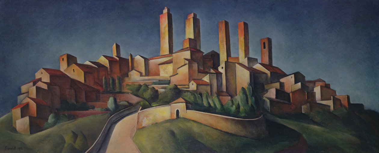 San Gimignano, 1922 tekijältä Alexander Kanoldt