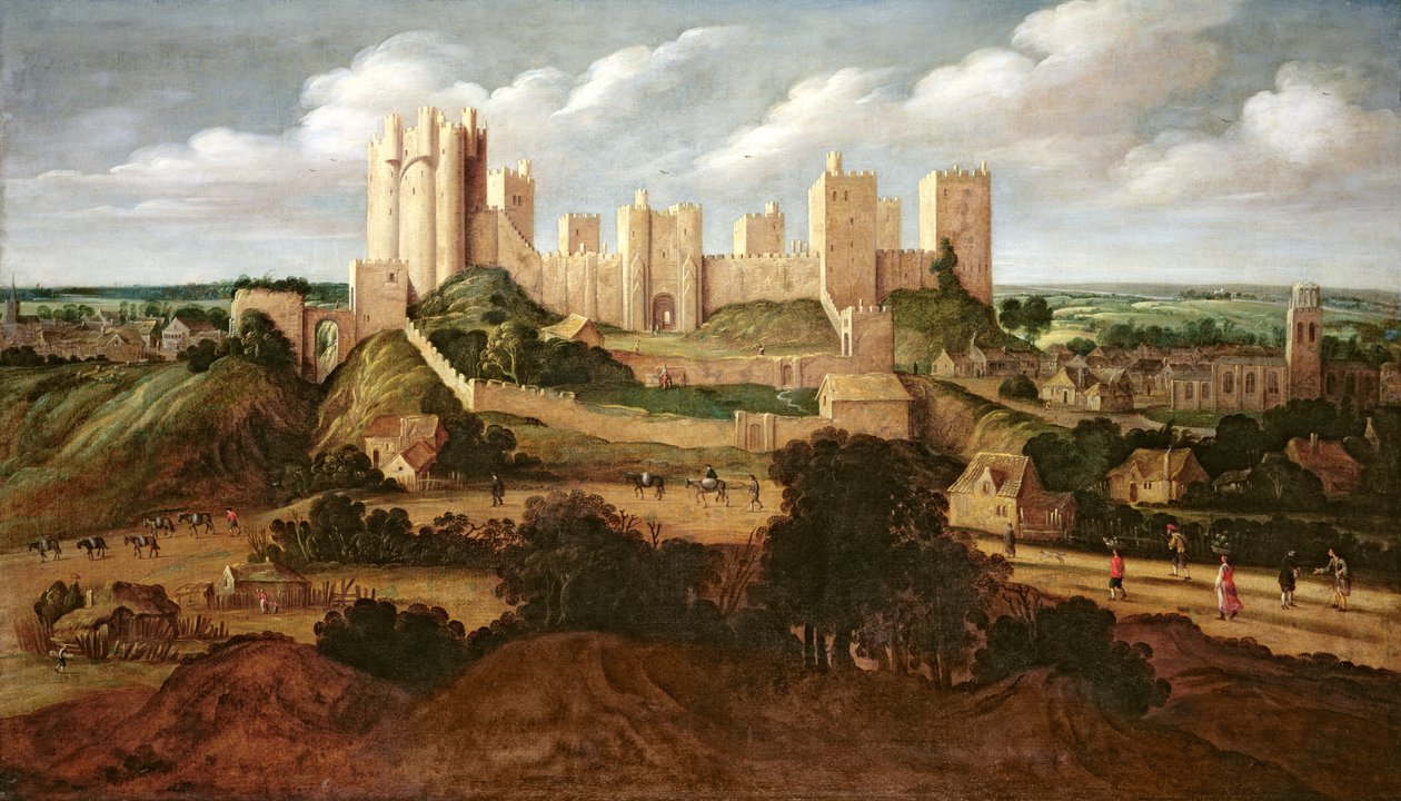 Pontefractin linna, noin 1620-1640 tekijältä Alexander Keirincx