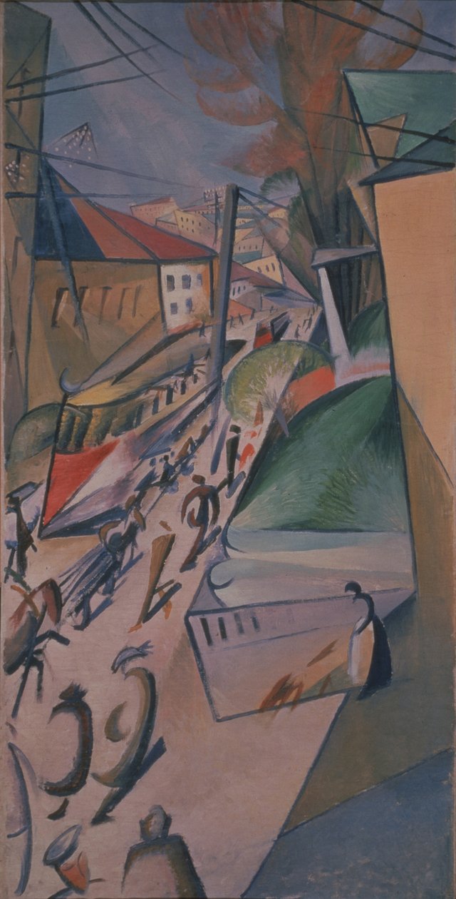Raitiovaunu, 1914 tekijältä Alexander Bogomazov