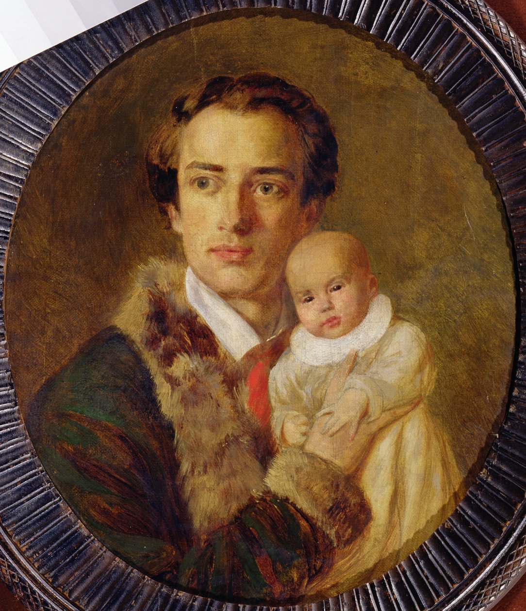 Muotokuva Alexander Herzenistä poikansa kanssa, 1840 tekijältä Alexander Lavrentievich Vitberg