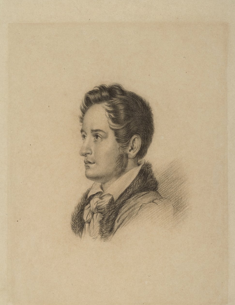 Muotokuva kirjailija Alexander Herzenistä 1812-1870, noin 1836 tekijältä Alexander Lavrentievich Vitberg