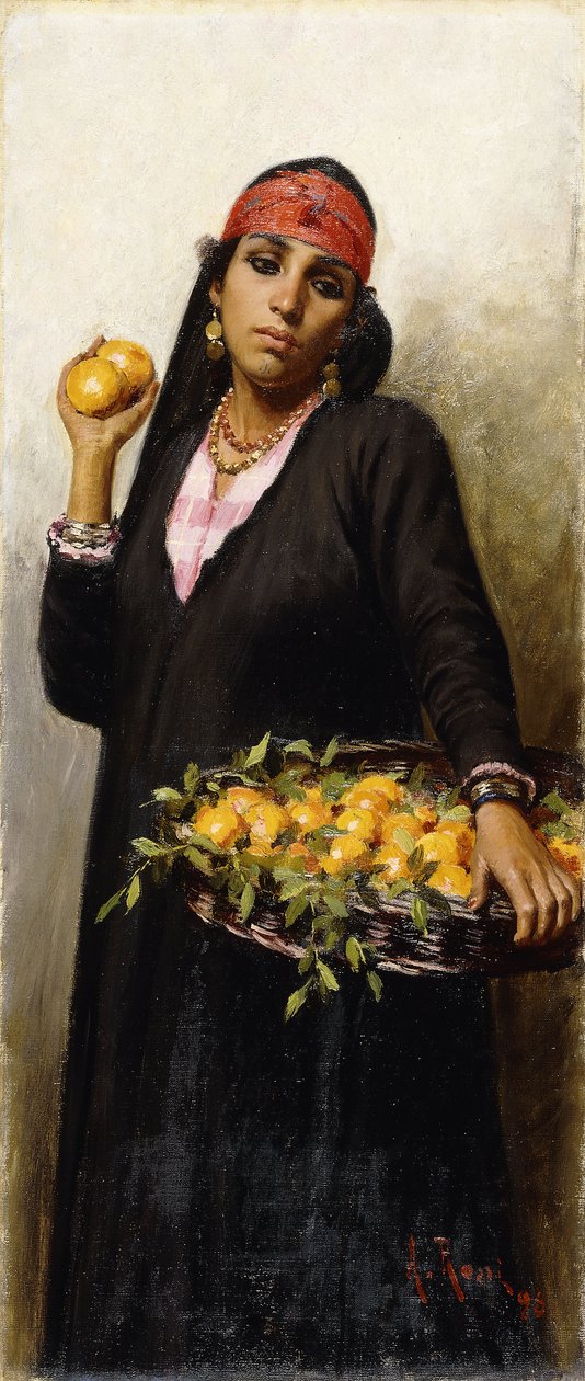 Oranssi myyjä, 1898 tekijältä Alexander M. Rossi