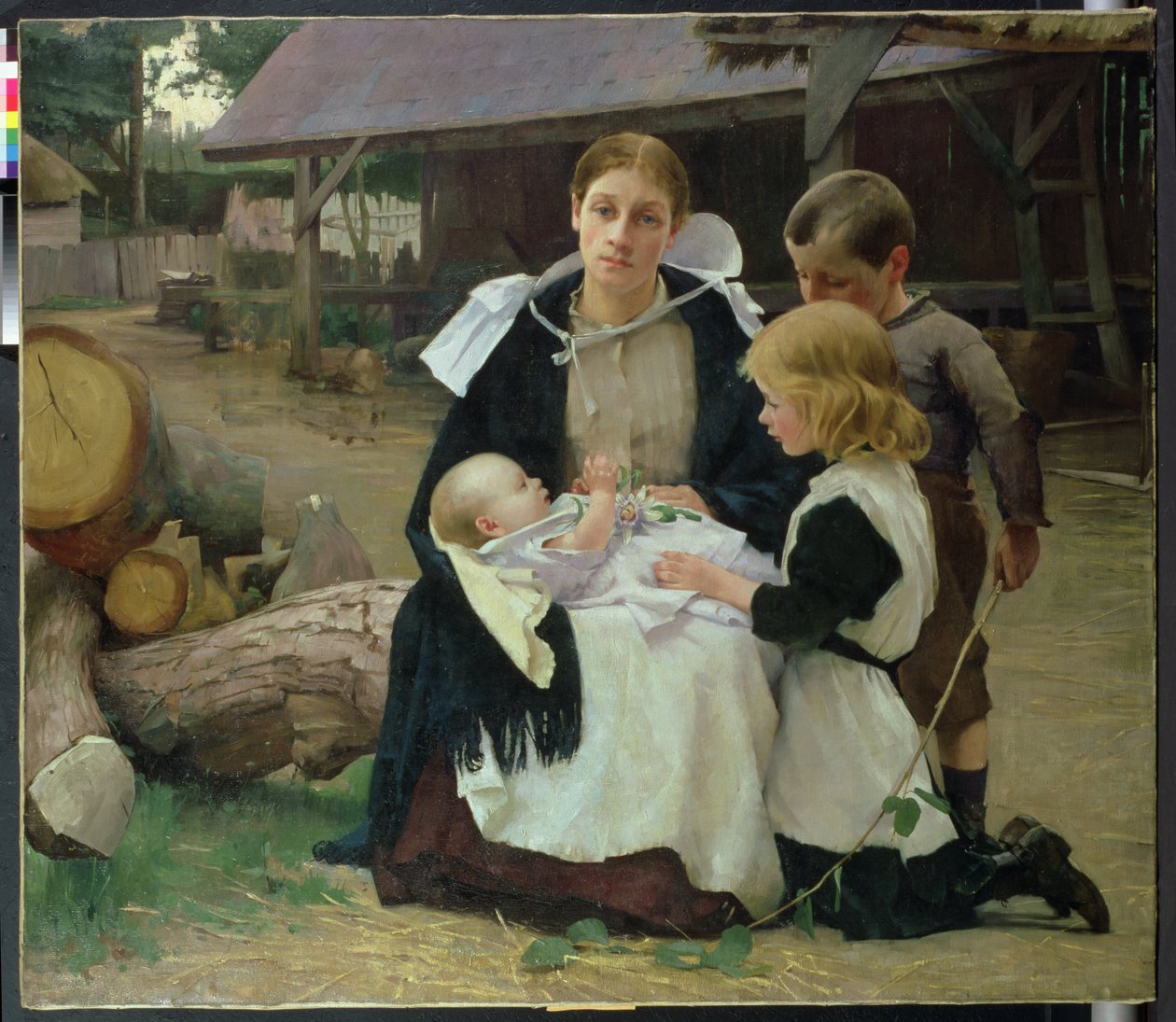 Uusi vauva, n. 1886-1888 tekijältä Alexander Mann
