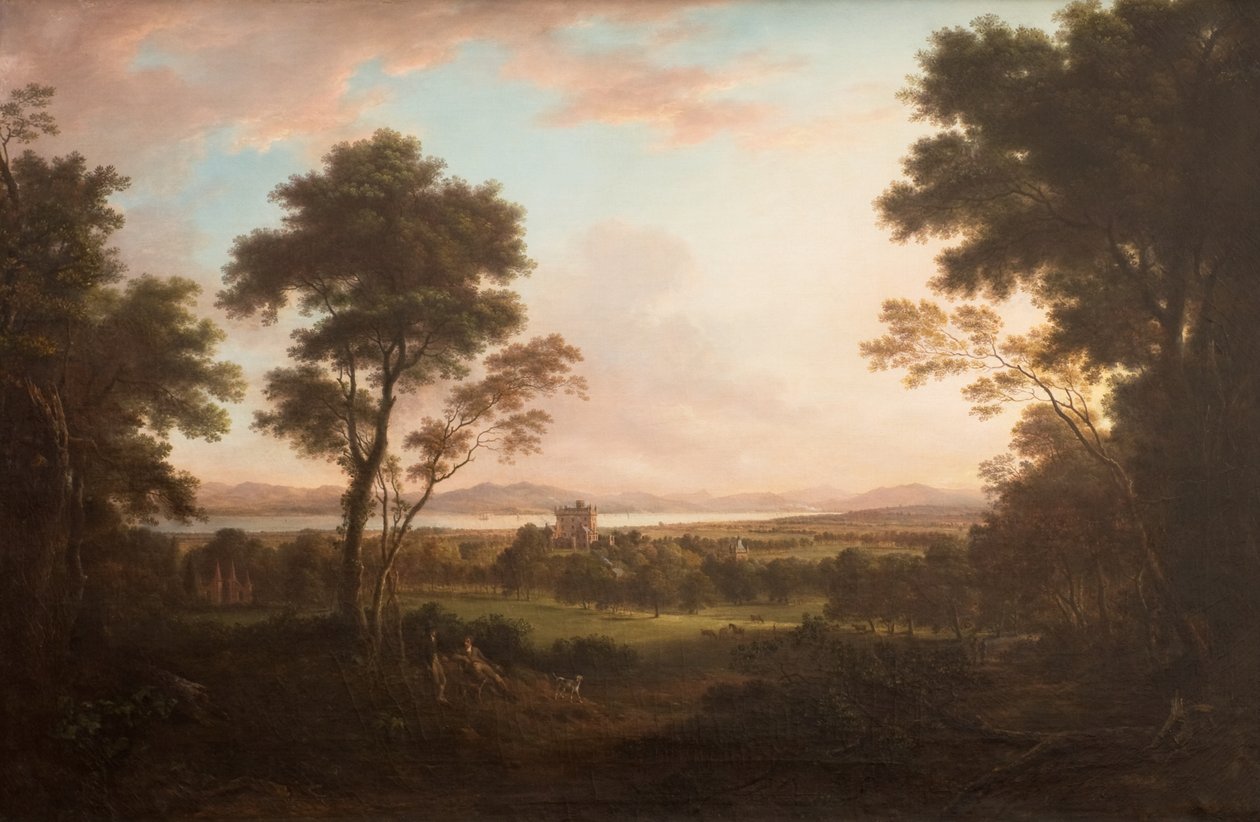 Castle Huntly, n. 1800 (öljy kankaalle) tekijältä Alexander Nasmyth
