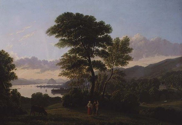 Dumbarton Rock (öljy kankaalle) tekijältä Alexander Nasmyth