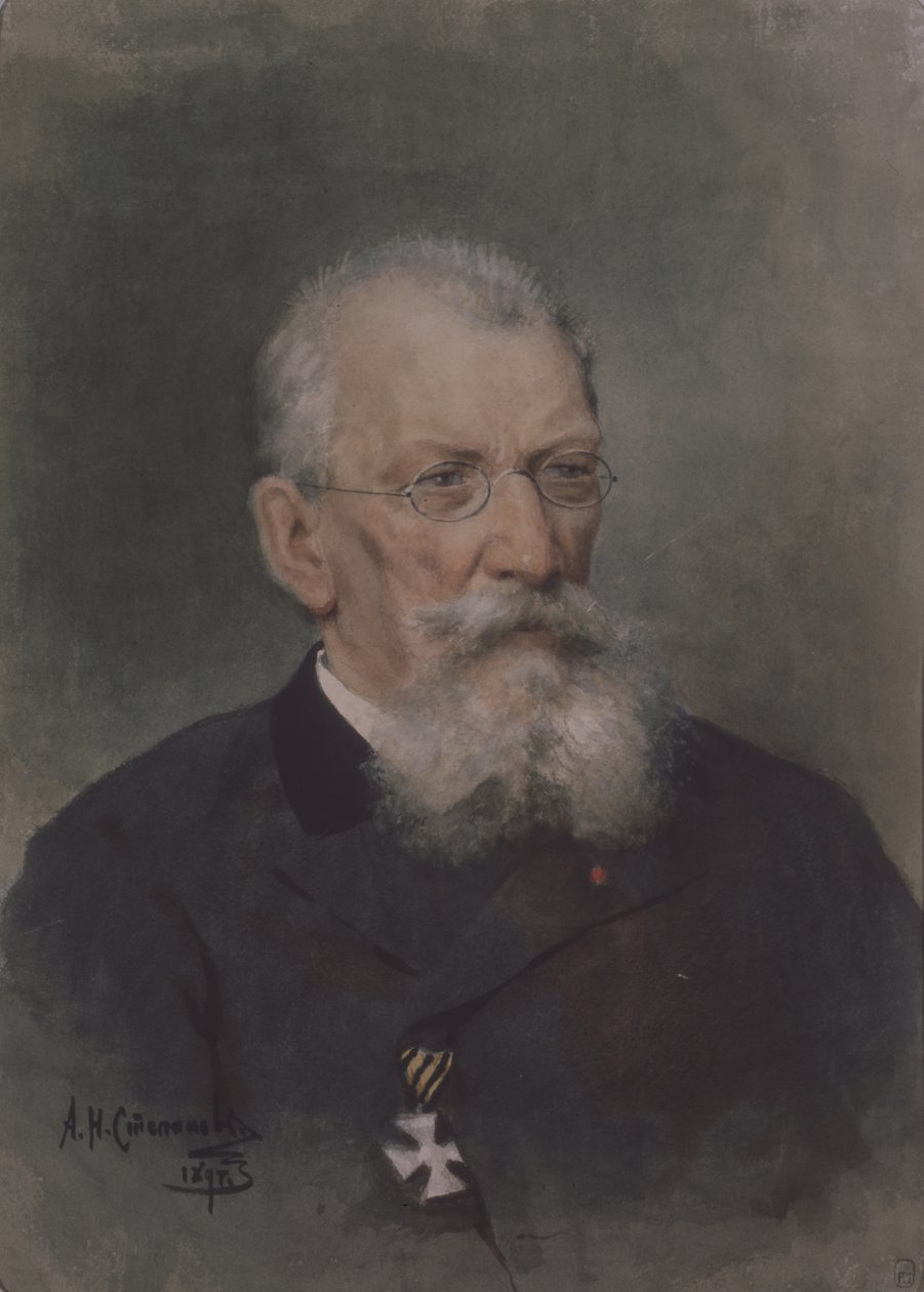 Taiteilija Pjotr P. Sokolovin muotokuva 1821-1899 tekijältä Alexander Nikolaevich Stepanov