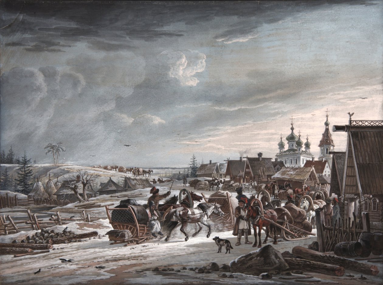 Talvi, 1825 tekijältä Alexander Osipovich Orlowski