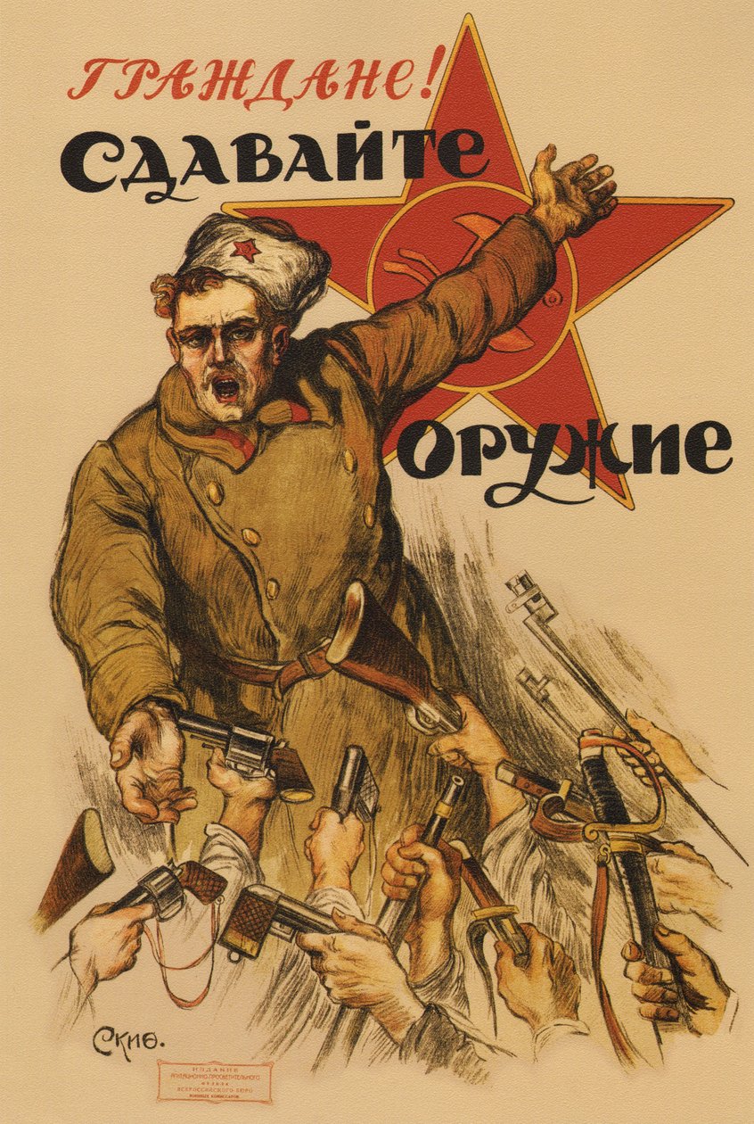 Kansalaiset! Anna meille aseesi, 1918 tekijältä Alexander Petrovich Apsit