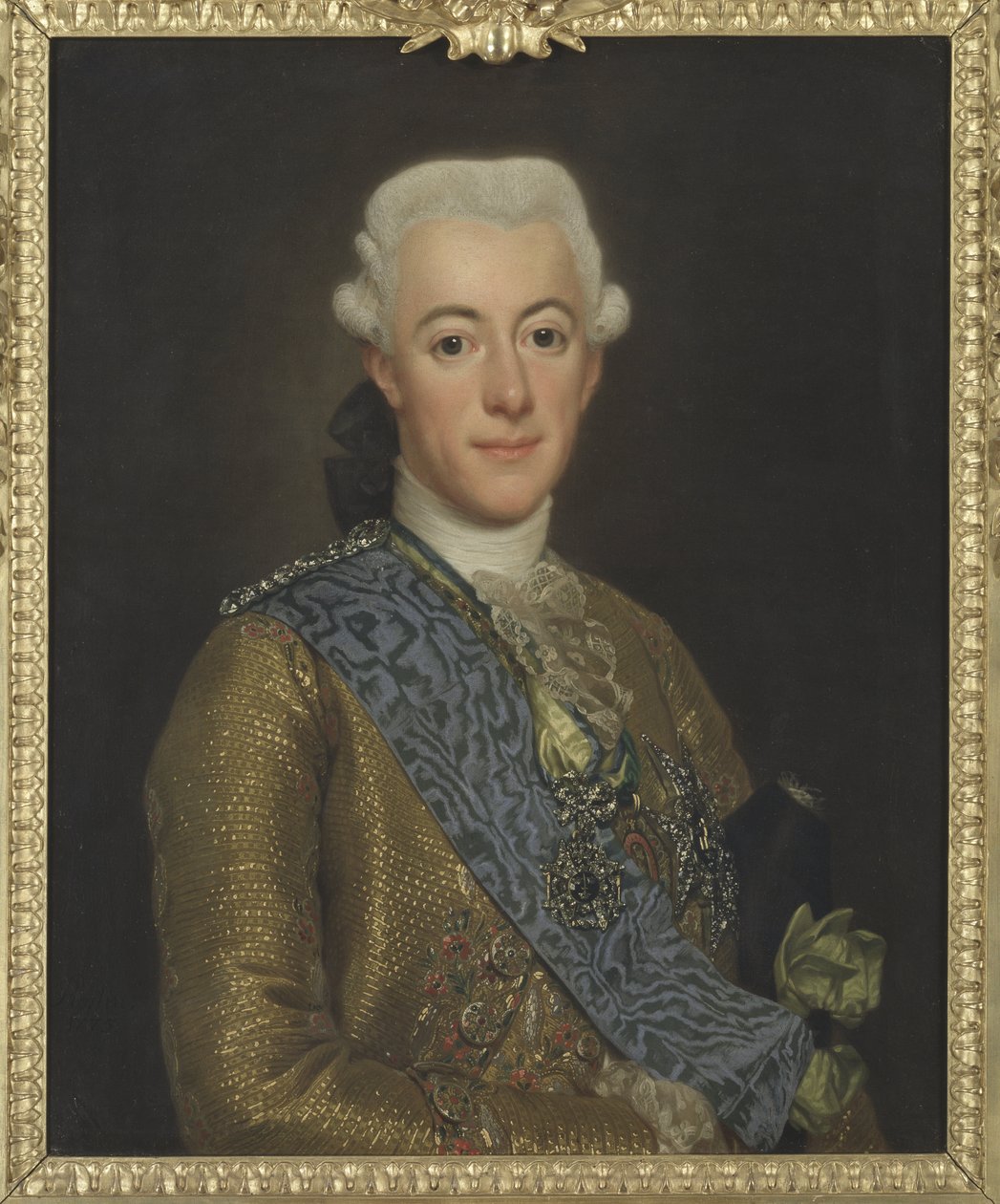 Gustave III roi de Suede - Muotokuva Ruotsin kuningas Kustaa III:sta (1746-1792), kirjoittanut Roslin, Aleksanteri (1718-1793). Öljy kankaalle tekijältä Alexander Roslin