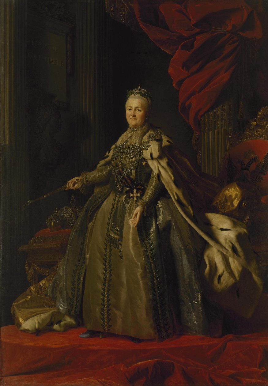 Katariina II:n muotokuva, 1776-77 tekijältä Alexander Roslin