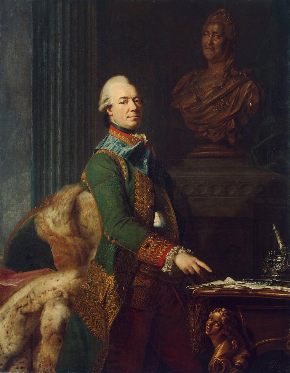 Kreivi Zahar Tšernyšovin muotokuva, noin 1776 tekijältä Alexander Roslin