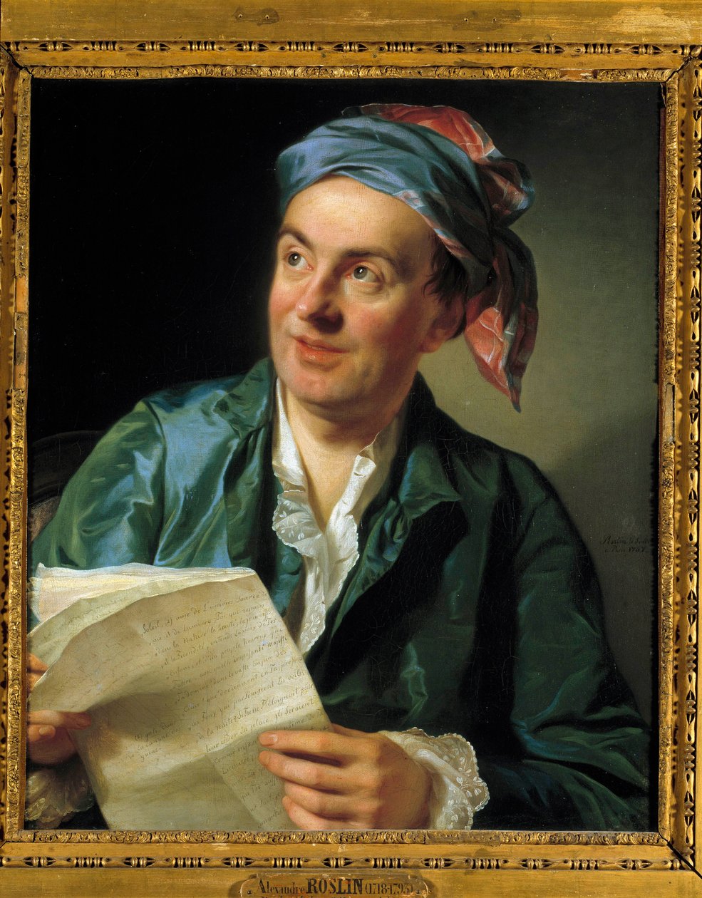 Jean Francois Marmontelin (1723-1799) muotokuva Alexandre Roslinin (1718-1793) kirjailijamaalaus 1767 su. 0,64 x 0,53 m - Jean Francois Marmontelin (1723-1799), kirjailijan muotokuva. Alexander Roslinin (1718-1793) maalaus tekijältä Alexander Roslin