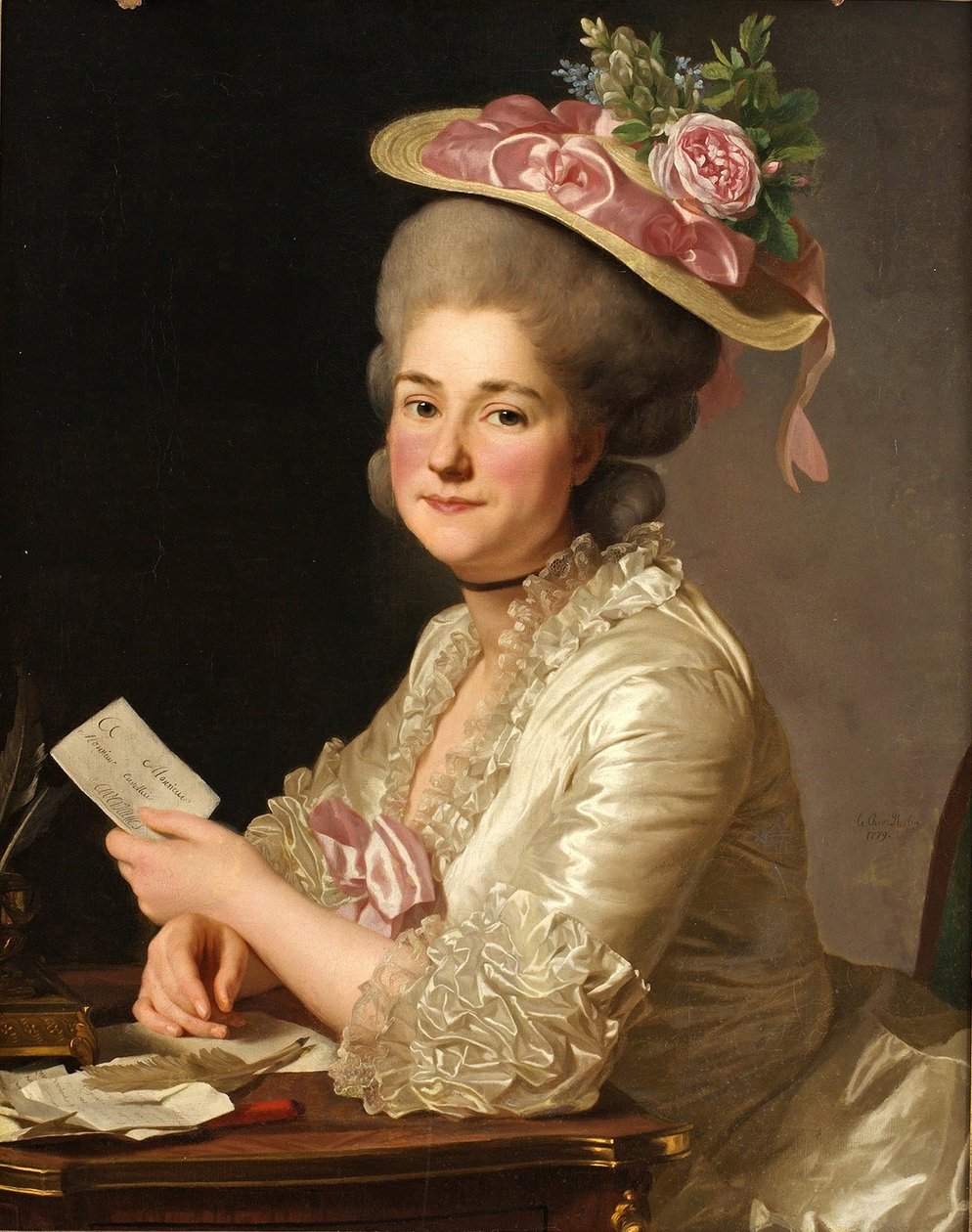 Marie Emilie Cuivilliersin muotokuva, os Boucher, 1779 tekijältä Alexander Roslin