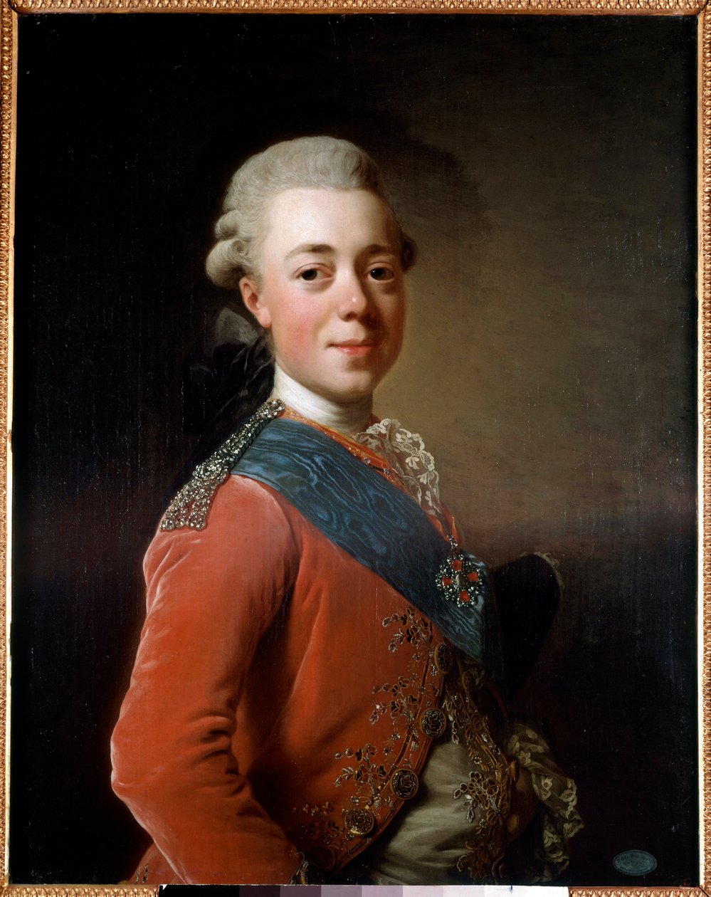 Venäjän keisarin Paavali I:n (1754 - 1801) muotokuva. Alexander Roslinin (1718 - 1793) maalaus Ec. Haastettu oikeuteen. tekijältä Alexander Roslin