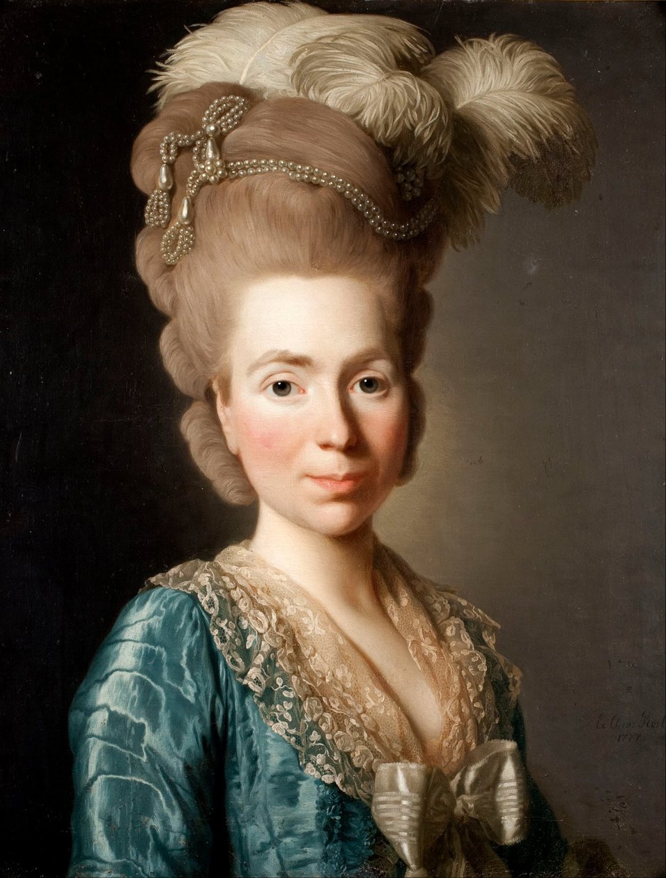 Prinsessa Natalya Petrovna Galitzinen muotokuva 1741-1837, 1777 tekijältä Alexander Roslin