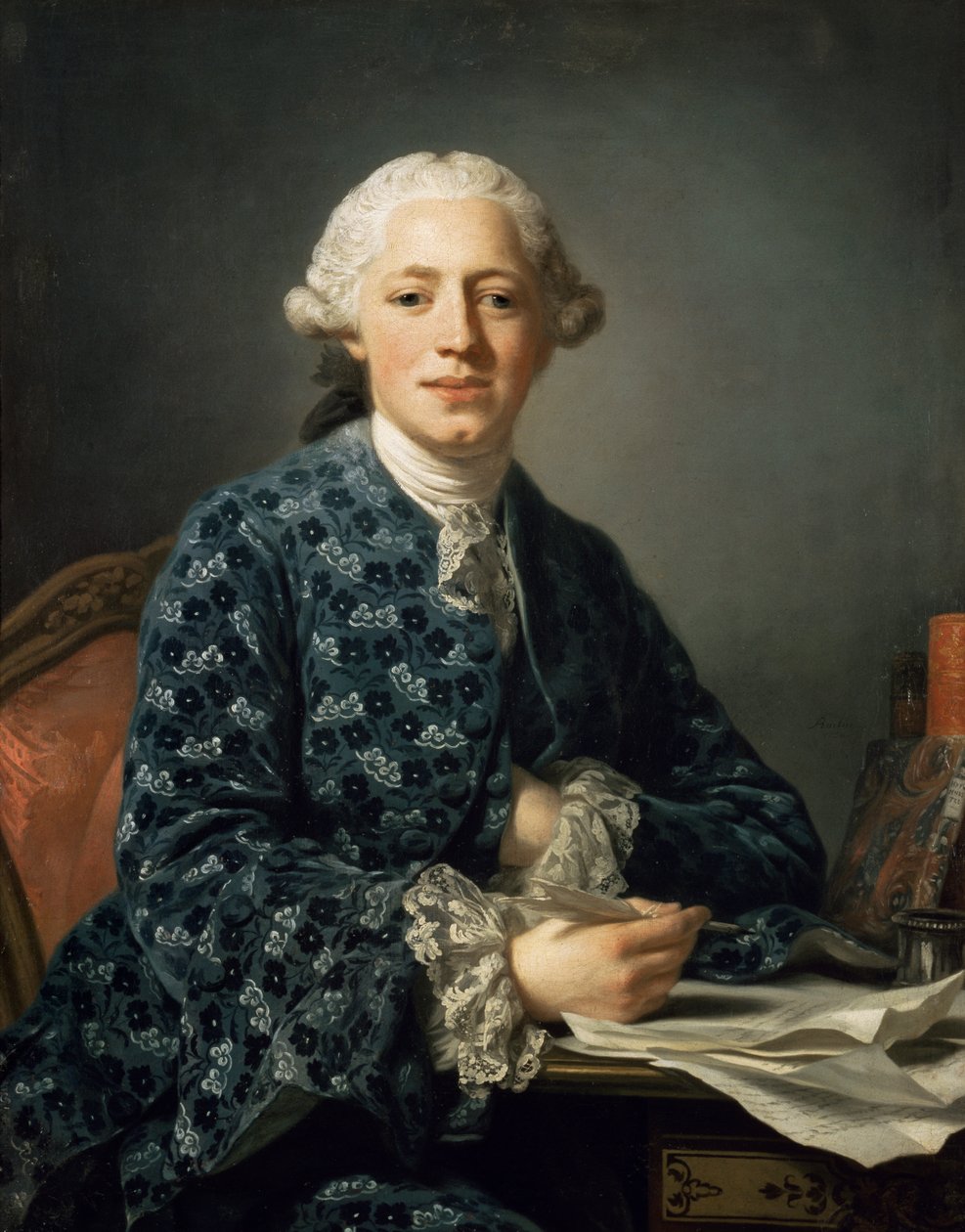 Thure Leonard Klinckowströmin muotokuva 1735-1821, 1758. tekijältä Alexander Roslin