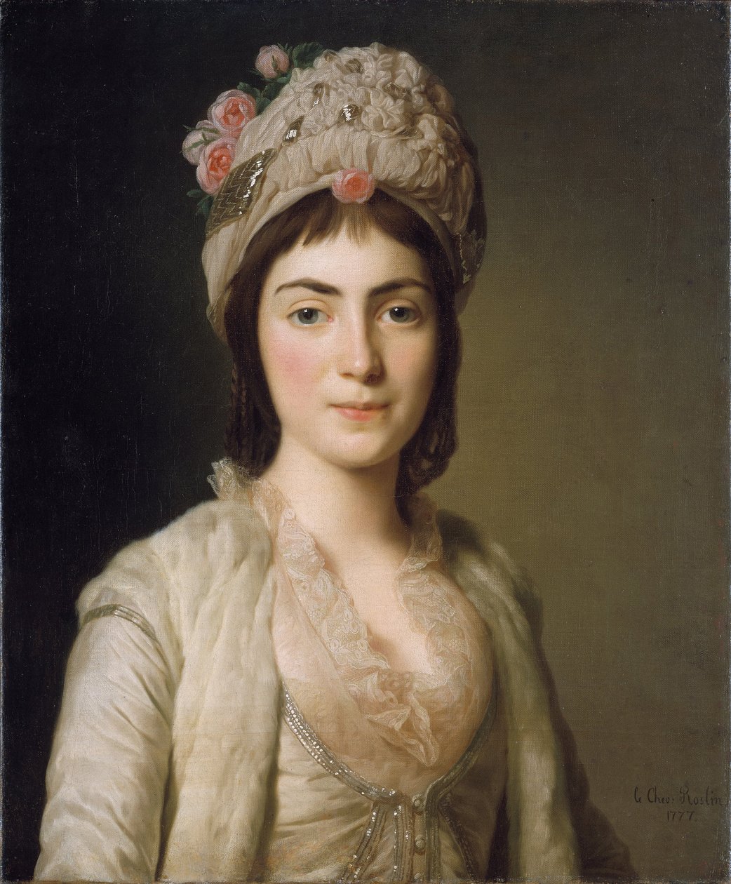 Moldavian prinsessa Zoie Ghican muotokuva, 1777 tekijältä Alexander Roslin