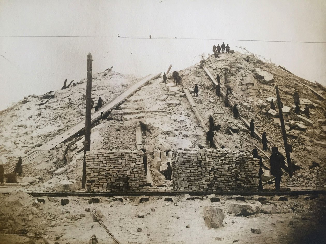 Neuvostoliiton palatsin rakennuspaikan valmistelu, n. 1931. tekijältä Alexander Timofeevich Lebedev