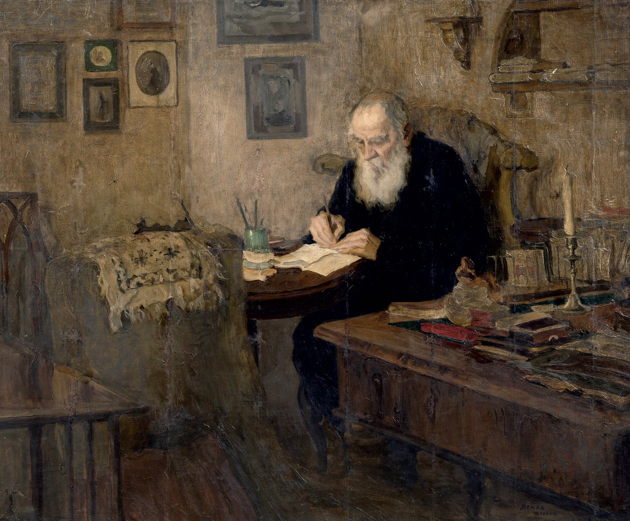 Leo Tolstoin muotokuva tekijältä Alexander Viktorovich Moravov