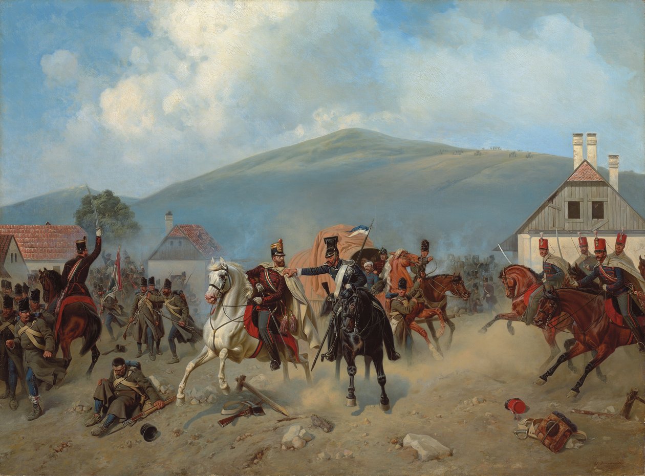 Kahakka Unkarin vallankumouksen aikana 1848-1849, 1881 tekijältä Alexander Villevalde