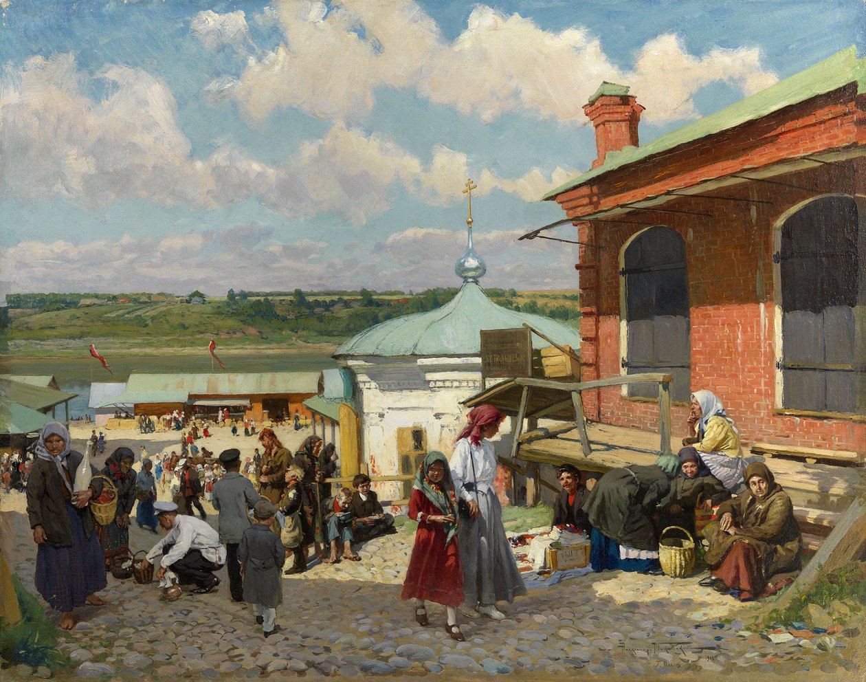 Näkymä Plyoksesta, 1918 tekijältä Alexander Vladimirovich Makovsky
