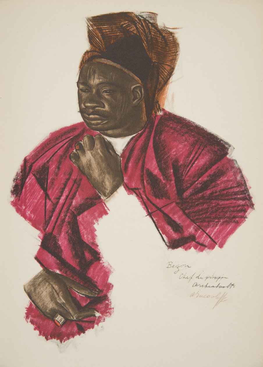 Bezou, chef de groupe (Fort Archambault), teoksesta Dessins et Peintures d