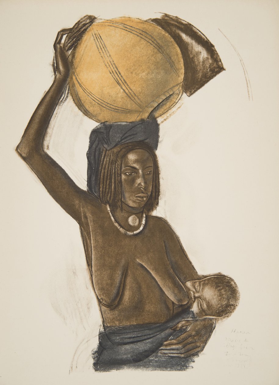 Ouled Gopo Arabinainen lapsensa kanssa (Fort Lamy), teoksesta Dessins et Peintures d
