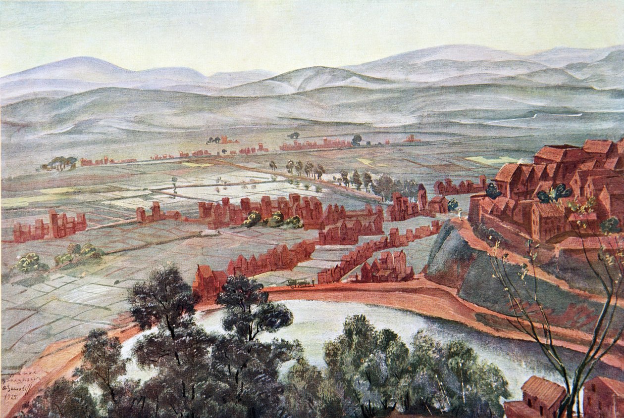Tananarive, näkymä kuningattaren palatsiin, teoksesta Dessins et Peintures d