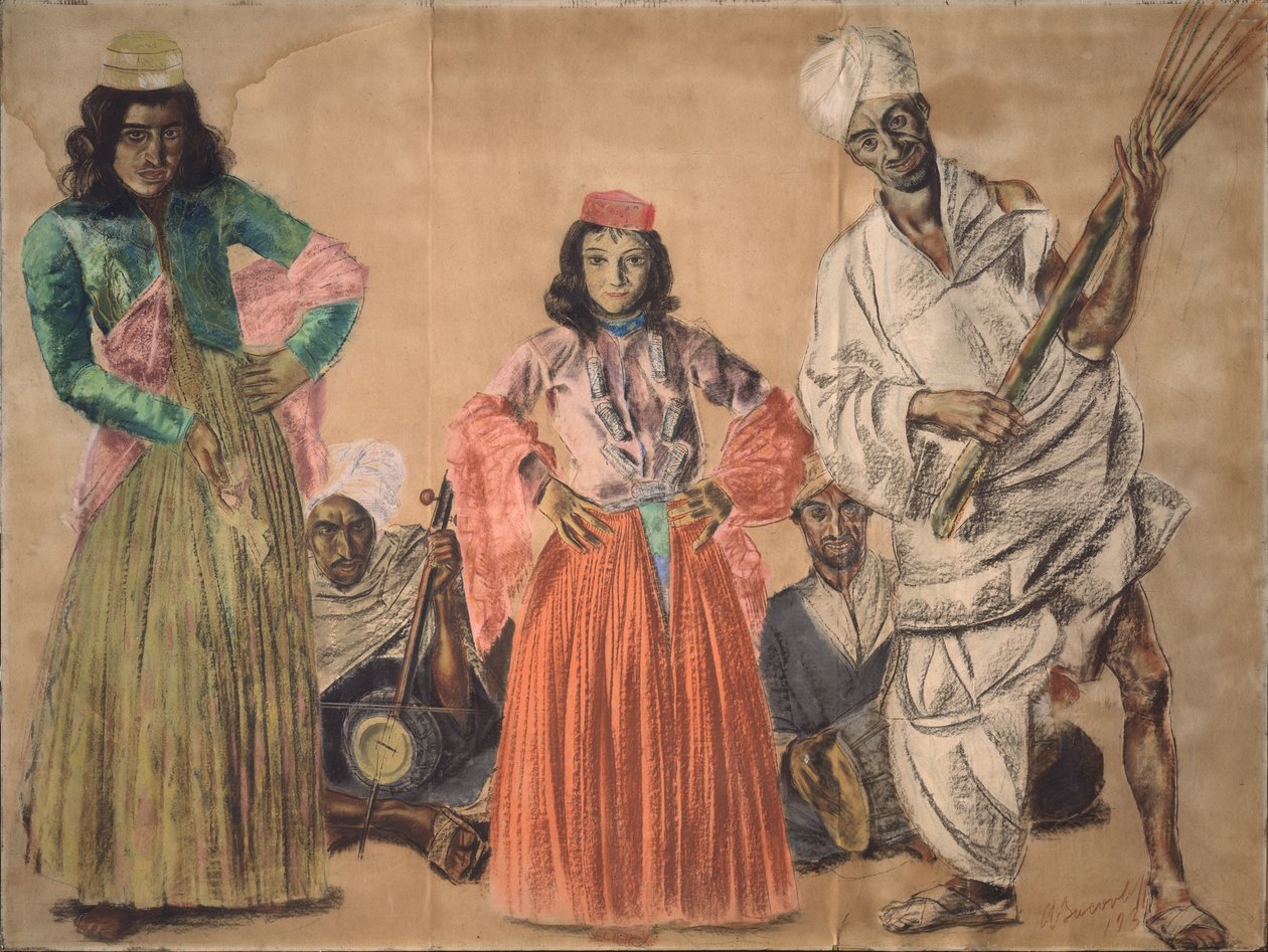 Muusikot Srinagarissa, 1932 tekijältä Alexander Yevgenyevich Yakovlev