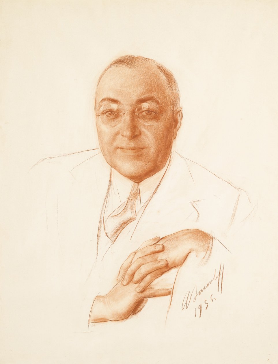 Boris Aleksandrovitš Bakhmeteffin muotokuva 1880-1951, 1935 tekijältä Alexander Yevgenyevich Yakovlev