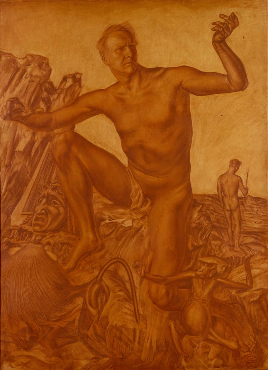 Laulaja Fjodor Šaljapinin muotokuva 1873-1938, 1917 tekijältä Alexander Yevgenyevich Yakovlev