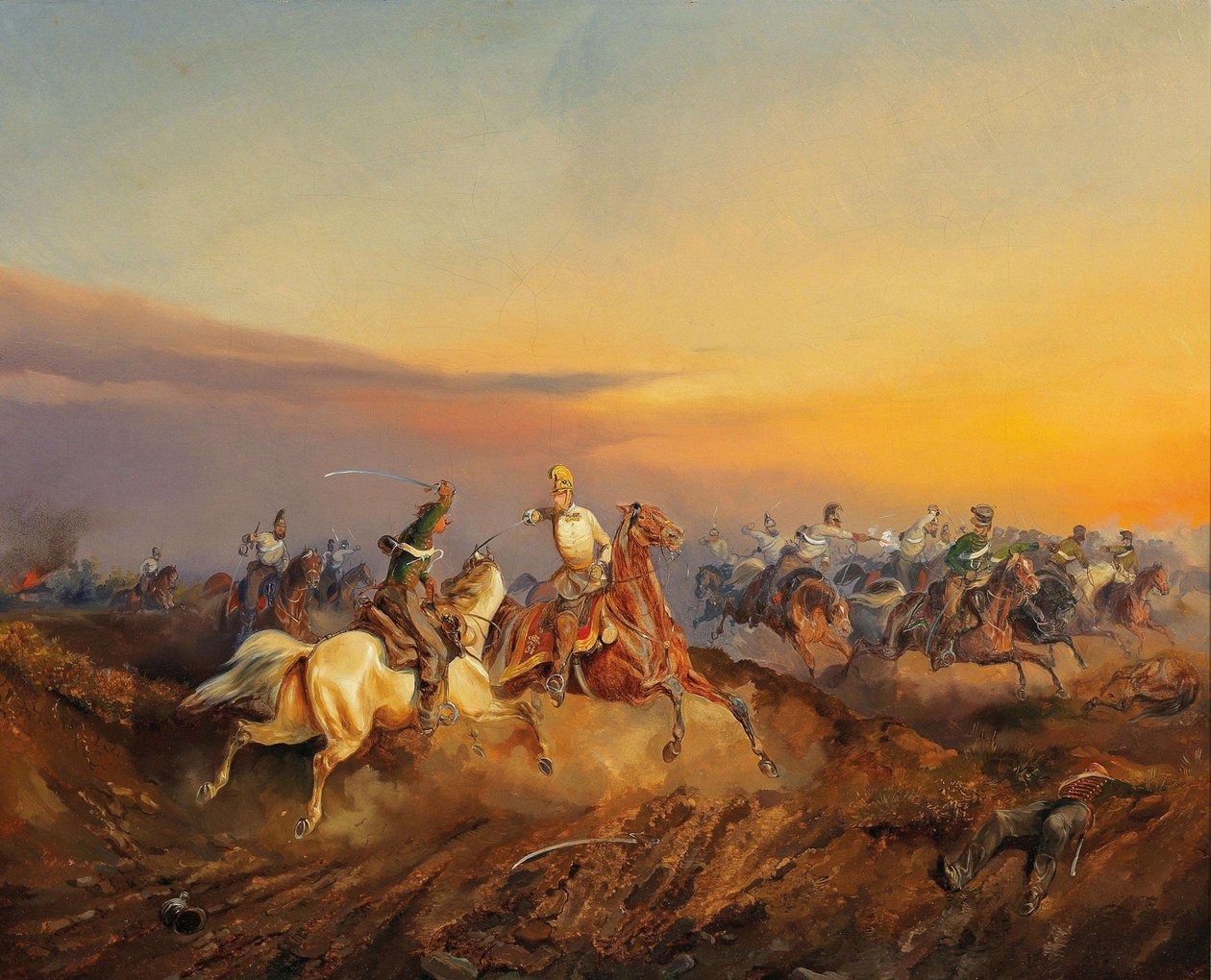 Kohtaus Unkarin vallankumouksesta 1848-1849, n. 1850. tekijältä Alexander von Bensa