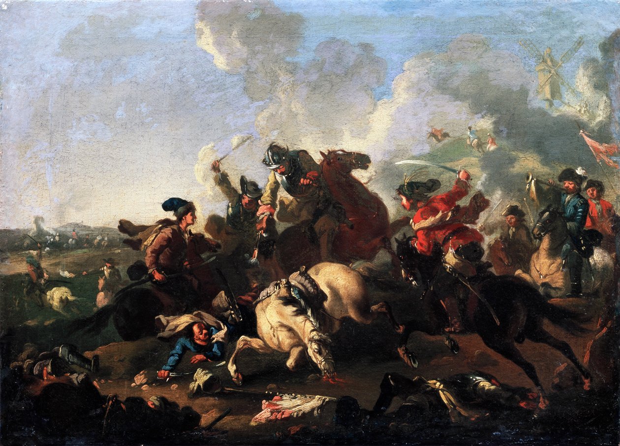 Kohtaus Poltavan taistelusta tekijältä Alexander von Kotzebue