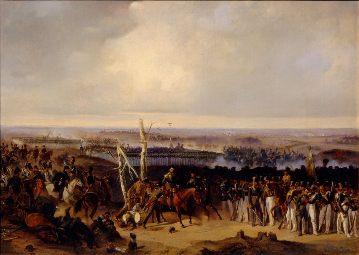 Izmailovskin rykmentti Borodinon taistelussa 1812, 1840-luku tekijältä Alexander von Kotzebue