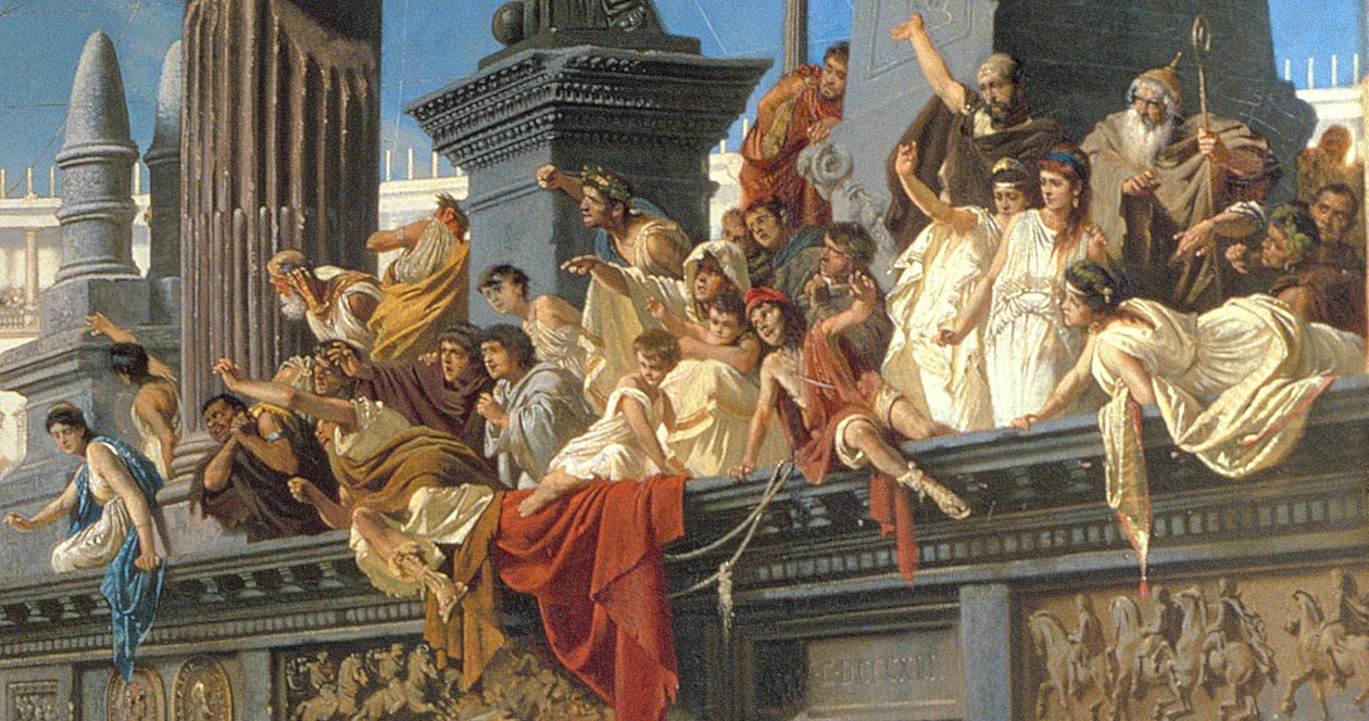 The Chariot Race, n. 1882 (öljy kankaalle) (yksityiskohta 201093) tekijältä Alexander von Wagner