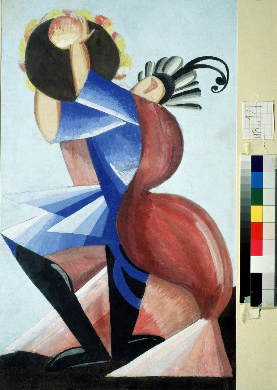 Teatteriasu William Shakespearen näytelmään "Romeo ja Julia". Guassi Alexandra Alexandrovna Exter (1882-1949) 1921 State A. Radishchev Art Museum, Saratov tekijältä Alexandra Alexandrowna Exter